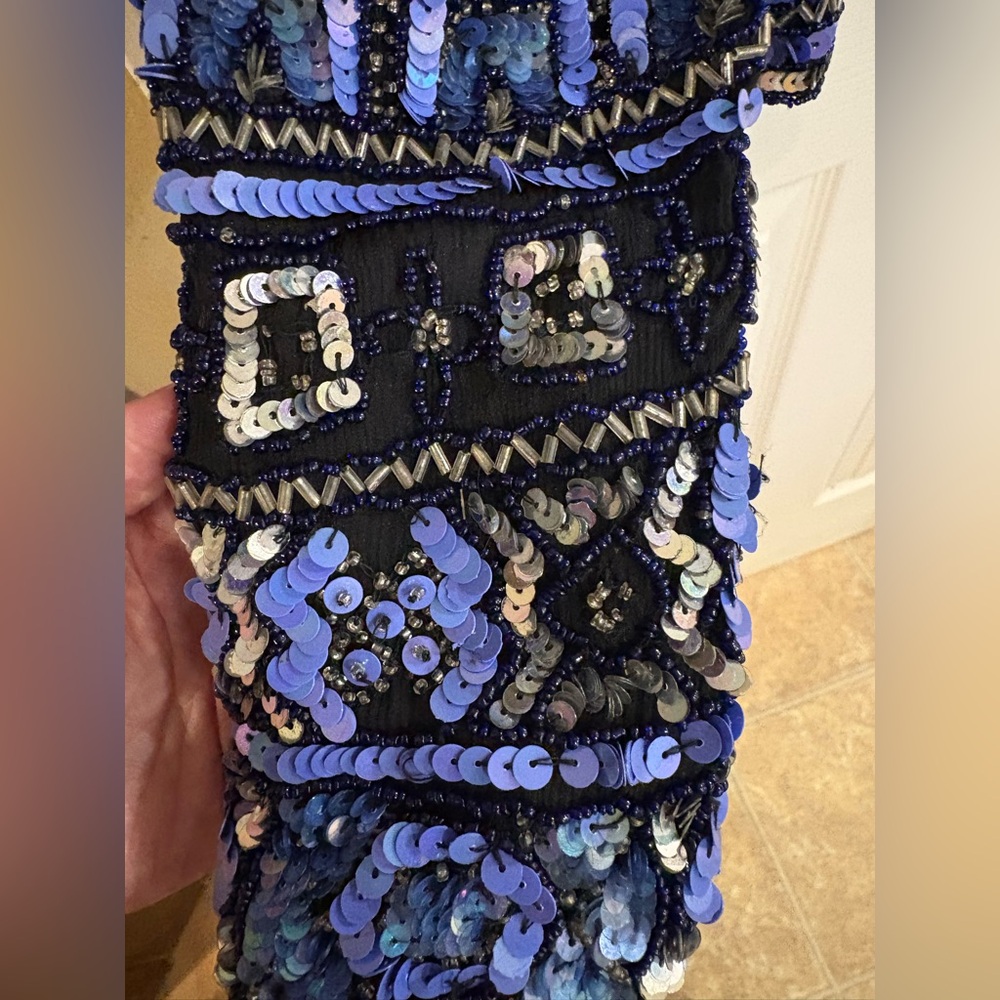 Vintage Papell Boutique Sequin Beaded Silk Jacket ornate wearable art rare party - Picture 7 of 10